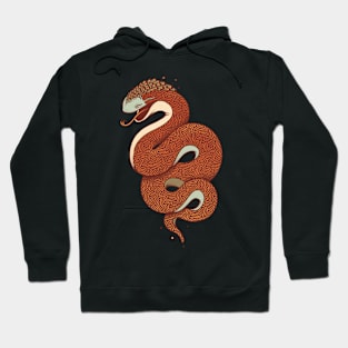 Happy Snake (Orange/retro) Hoodie